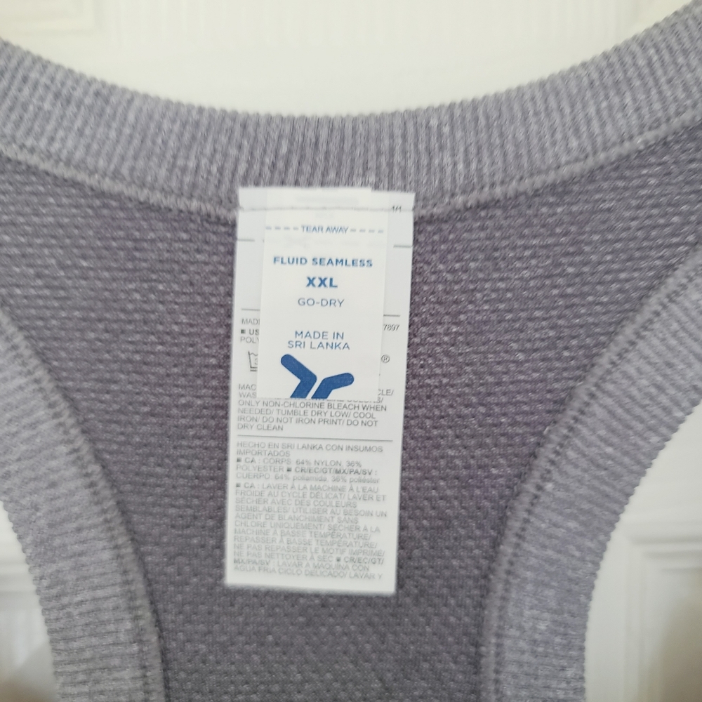 NWT Old Navy Gray Racerback Tank Top Size XXL - Picture 2 of 4